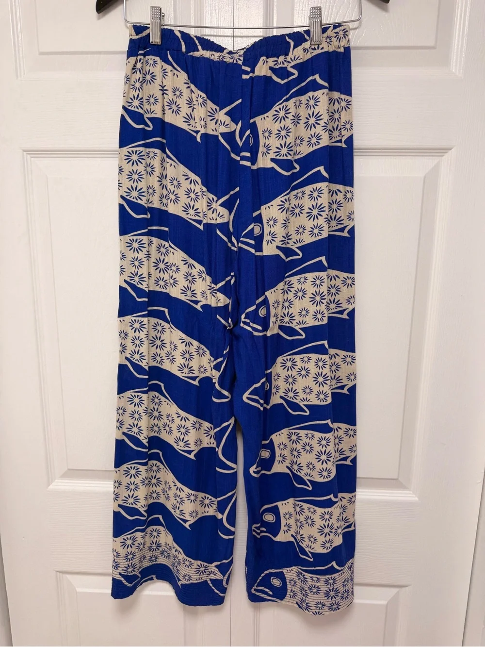 Rose + Olive Resort Blue Fish Print 2 Piece Set Size S